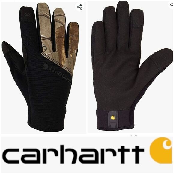Carhartt Men's Black/Camouflauge Work Flex Touch Screen equipped Glove large - Picture 1 of 9